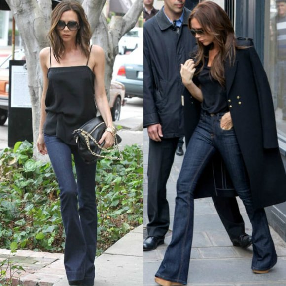 Victoria Beckham Denim - Vintage Y2K Victoria Beckham DVB Star Pocket Flare Jeans